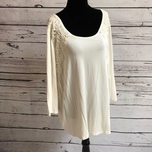 NWT! Lane Bryant off white 3/4 sleeve blouse 14/16